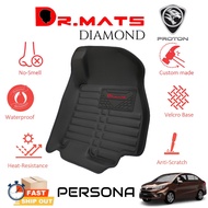 DR.MATS 5D Car Mat PROTON IRIZ 1 or 2 Layer Carpet Car Floor Mat Diamond Series Waterproof Anti-Slip