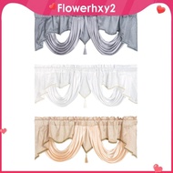 [Flowerhxy2] Rod Pocket Curtain Valance Window Treatments for Door Living Room Kitchen