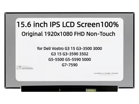 15.6 Inch Full HD Laptop LCD Screen for Dell Vostro G3/G5/G7 Series - G3-3500 3000 3590 3502 G5-5500