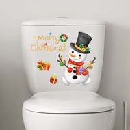 Toilet sticker CT6030 Snowman Christmas Wall sticker toilet sticker toilet Home Decoration Wall stic