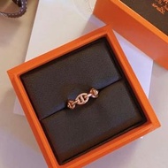 Hermes Chaine d'Ancre Enchainee Rose Gold Ring🌹💍玫瑰金豬鼻戒指