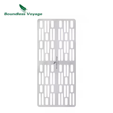 Boundeless Voyage Outdoor Camping Titanium Charcoal BBQ Grill Plate Heavy Duty Dining Cooking Roasti