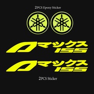 Đối với YAMAHA aerox V1 V2 155 aerox Nhật Bản Kanji Logo xe máy tấm dán logo trang trí xe môtô đầu c