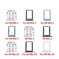 Sim Card Tray Socket Slot Reader Adapter Parts for XiaoMi Mi Mix 3 2S 2 Micro SD Card Holder Connector