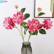 ISITA Artificial Dahlia Flower, Handmade Plant Simulation Big Dahlia, Vase Decor Realistic 76cm Colo