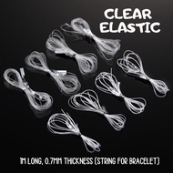 [SG] Clear Elastic String transparent band cord line stretchable bracelet necklace bead elastic thre
