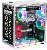 Freenove Raspberry Pi 5 NAS Case Kit (with 1x 128GB SSD), Quad M.2 NVMe SSD Slots, 5 PWM ARGB Fans L