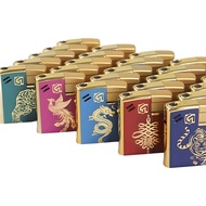 (Combo 5cái) Bật Lửa khò tia xanh vỏ kim loại in 3D mẫu vuông 999 như Zippo được chọn màu