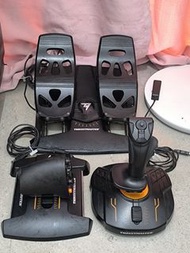 Thrustmaster T.16000M FCS 模擬飛行 HOTAS 搖桿 油門 及 腳舵