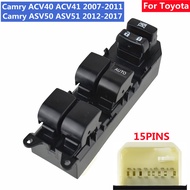 15pin สวิทช์กระจกไฟฟ้า สวิทช์กระจกประตู สวิตช์ยกกระจกหน้าต่างรถ Toyota Camry ACV40 ACV41 ASV50 ASV51