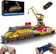 JMBricklayer Train Set 51109, Remote Control City Train Building Blocks Toy with Train Tracks, EMD SD40-2 Diesel Locomotive STEM Train Model Kit for Kids and Adults, Gifts for Boys, Girls