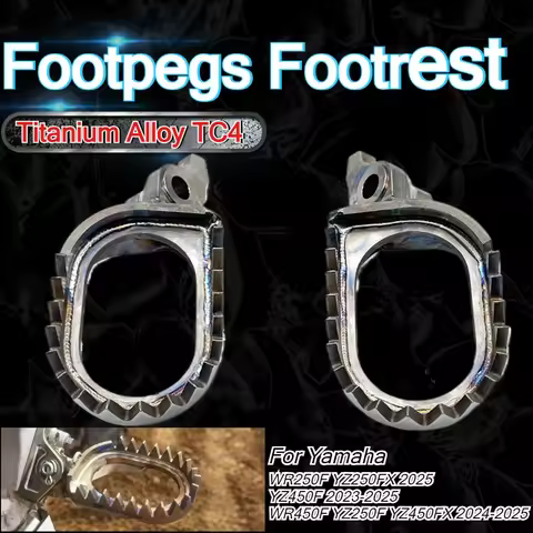 For YAMAHA 2023-2025 Motorcycle Titanium Alloy TC4 Foot Rest Pegs Footrest Footpeg YZ125 YZ250 YZ250