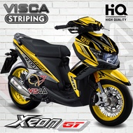 Stiker Striping Xeon GT 125 Full Body Variasi Black Green 02