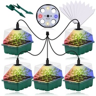 【hot】♠  14CM Tall Spectrum Lights Tray Germination  Greenhouse Indoor Garden Growing Pot 12 Cells