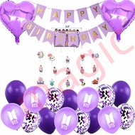 BTS Balloon set BTS Gold Green Purple Pink Blue Star set Jungkook V Theme Balloons Birthday Party De