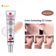 A&W 1Pcs Full Coverage Cosmetics Base CC Cream For Face Concealer Makeup Foundation Concealer Female