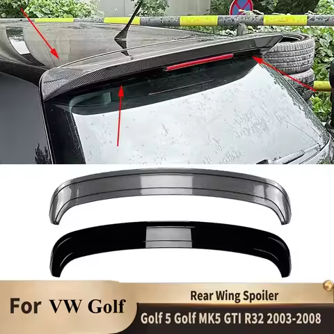 Top Wing for VW Golf 5 Golf MK5 GTI R32 2003-2008 Car Tail Wing Fixed Wind Spoiler Rear Wing Modifie