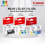 Canon PG-47, CL-57, CL57s (Colour &amp; Black) Genuine 💯Original Ink Cartridge /for printer E400/E410/E460/E470/E480/E4270