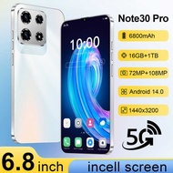 Mobile Phone Note30 Pro Android Mobile Phone 2+16G B Large Screen 4G Network Smartphone