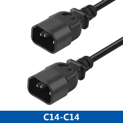 UPS extension cable, PDU computer server power cable, C14-C14, computer room male plug, C14 to C14