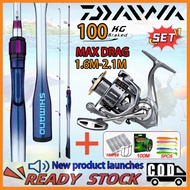 2026 NEW Fishing Reel Full Set Spining Rod 1.65-2.1m Joran Pancing Set Alat Memancing Lengkap topi f