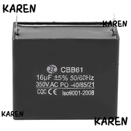 KARENGOODS Generator Capacitor, 16uF 50/60Hz CBB61 Capacitor, Electrical Component -40/85/21 350V AC