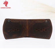 Ví da nam mini da bò thật - Bảo hành 5 năm - Hàng chính hãng thương hiệu Longdo Leather - B17