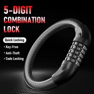 LOCK018 Kunci Sepeda Anti Maling Kata Sandi 4 Digit Kunci Pengaman MTB Road Bike Kunci Nomor Sepeda 