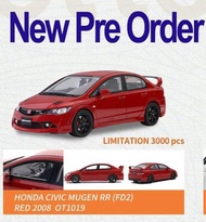 預訂 Pre-Order OTTO 1:18 OT1019 Honda Civic Type R FD2 Mugen RR Red 2008  Resin Model