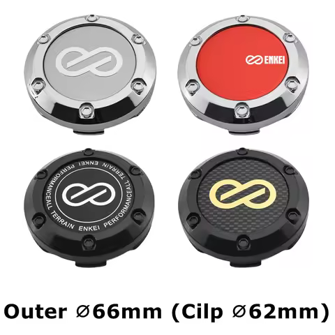 1Set/4PCS 66MM OD / 62MM ID ID Rim Caps ENKEI Logo Wheel Center Cap Wheel Cover Hub caps Sport Car T