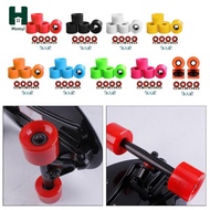 [Homyl] 4 Pcs 78A Skateboard PU Wheels Bearings Longboard Indoor Outdoor Skating
