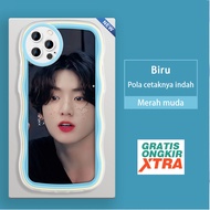 HP Apple iphone 15 Plus Mini BTS Jeon Jung Kook Bangtan Boys Colorful Wave Border CUSTOM SOFTCASE je