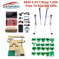 Online 2.80 EU Red Kess V5.017 No Token KTAG V7.020 2.25 K-tag 4 LED BDM Frame 5.017 OBD2 Mana