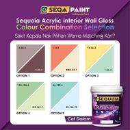 Sequoia Acrylic Interior Wall Gloss Colour Combination Selection / Cat Dalam / Cat Kilat Dinding (1)