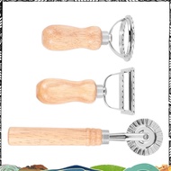 3PCS Ravioli Pasta Cutter Set, Ravioli Stamp Maker with Wooden Handle Ravioli Cutter Pasta Cutter fo