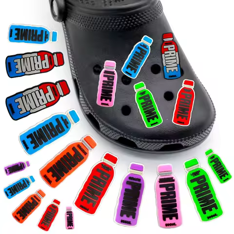 Novelty 1PCS Energy Drinks Cartoon Accessories DIY Decorate Funny Shoe Charms For Men Kids Adults X-