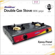 Homelux Double Gas Stove Cooker HDE-5050 / Double Burner Gas Stove / Gas Cooker / 2 Burners Stove / Dapur Gas Berkembar