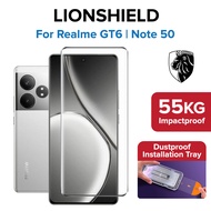 LionShield Realme GT 6 / Note 50 Screen Protector Clear Tempered Glass with Installation Tray