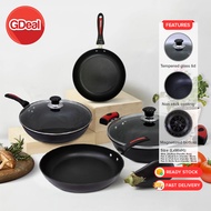 GDeal Set of 6 Non Stick Cookware Periuk Tidak Melekat (CW-7107)