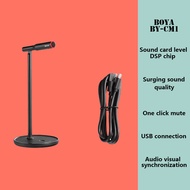 BOYA BY-CM1 Desktop Microphone USB Capacitor Microphone Computer Desktop Live Game Conference Noise Reduction Recording Microphone Directional Microphone