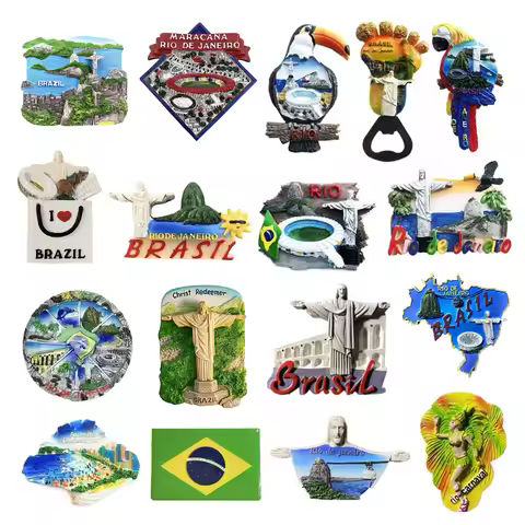 Brazil Rio scenery 3D Fridge Magnets Tourism Souvenir Refrigerator Magnetic Sticker Collection Handi