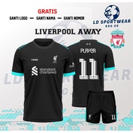 LIVRP00L BLACK 2024 AWAY Jersey Full Printing Free Custom Name and Back Number