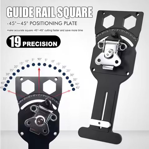 New Track Saw Square Adjustable Angle With -45° To 45° Quick Positive Stops and 90 Degree Right Angl