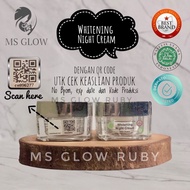 Ms Glow Whitening Night Cream Original Cream Malam Ms Glow Bpom