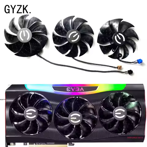 New For EVGA GeForce RTX3070 3070ti 3080 3080ti 3090 3090ti FTW3 BLACK Graphics Card Replacement Fan