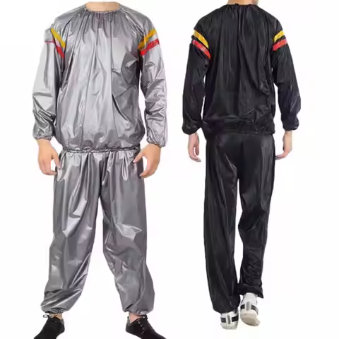 Full Body Fitness Sauna Suit Women Men Quick Sweat Sweat Suit for Gym Fitness Exercise Workout - S t