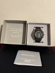 鐵達時 SOLVIL ET TITUS MODERNIST CHRONOGRAPH QUARTZ LEATHER WATCH W06-03285-002 男士手錶 原價2080 皮帶有少舊化，沒有電，