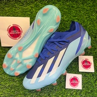 (COD AVAILABLE) ADIDAS X CRAZYFAST.1 SKY WHITE NAVY FG FOOTBALL SHOES