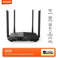 Tenda AC6 AC1200 Wireless WiFi Router 1200Mbps 2.4GHz&5GHz Dual Band Smart WiFi Router