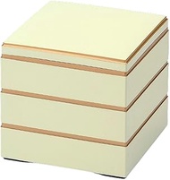 J-kitchens Excursion Bento Box, Made in Japan, 3-Tier, 6.5 Inches, Saikyokura Shirabuchi Gold, 7.6 x